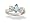 14K White Gold Genuine Marquise Aquamarine and Diamond Bow Ring - Size 4