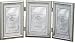 Lawrence Frames Hinged Triple (Vertical) Metal Picture Frame Pewter Finish with Delicate Beading, 5 by 7-Inch