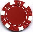 100 Striped Dice Chips - Red