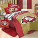 NFL San Francisco 49ers - 4pc Football Comforter + Bed Sheets Set - Twin / Single Size