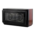TIME TUTELARY WOODEN DUAL AUTOMATIC 2 WATCH WINDER ROTATOR