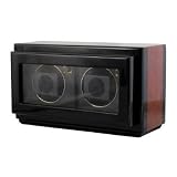 TIME TUTELARY WOODEN DUAL AUTOMATIC 2 WATCH WINDER ROTATOR