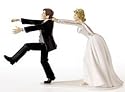 Comical Bride and Groom Cake Topper