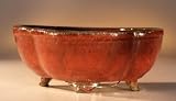 Bonsai Boy's Round Petal Shape - Glazed Parisian Red<br>6.0x4.75x2.5
