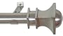 Window Curtain Rod / Drapery Rod 18 Inch -48 Inch Half Rd Nickel