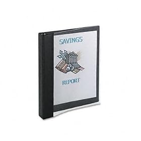 See-Thru Presentation Binder, Round Ring, 1 Capacity, Black