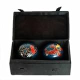 Chinese Gifts / Chinese Cloisonne / Chinese Enamel Crafts / Chinese Cloisonne Health Balls - Dragon & Phoenix #1 (44mm)
