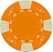 Clay Composite Ace King Poker Chips 25 11.5 gram Orange Poker Chips