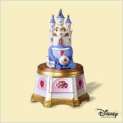 Disney 2006 Hallmark Jewelry Music Box Cinderella Castle Ornament - Treasures and Dreams Series