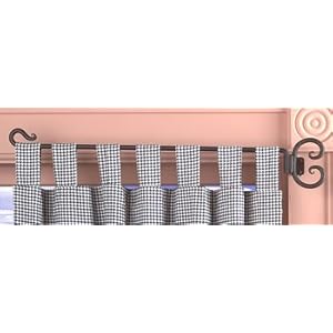 WROUGHT IRON, CURTAIN RODS, DRAPERY RODS, BLACK CURTAIN RODS