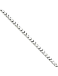 20 Inch 14k White Gold 3.0mm Franco Chain Necklace