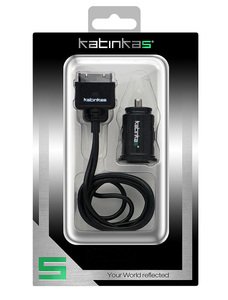 Katinkas Dual Kfz-Ladeger&auml;te mit Ladekabel f&uuml;r Apple iPhone/iPad/iPod USB 2.0 (2000mA) sch Preisvergleich