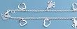 Sterling Silver Italian Anklet - Heart and Octopus - 10'' in Length