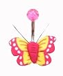 Butterfly Steel Barbell Naval Body Jewelry Piercing