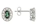1.32CTW BELLA LUCE EMERALD SIMULANT AND DIAMOND SIMULANT PLATINUM OVER STERLING SILVER EARRINGS