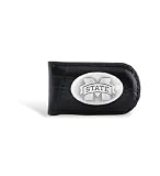 Mississippi State Leather Croco Black Magnetic Money Clip