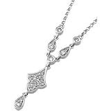 Search : 14K White Gold Diamond Fashion Necklace