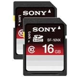 Sony SDHC 16GB Class 10 Memory Card with File Rescue Software, 22 Mbps - Pa ....