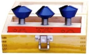 3-Piece 1/2-Inch Shank Birds-Mouth Bit Set by Blue Tornado