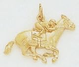 Horse & Jockey Charm -C559