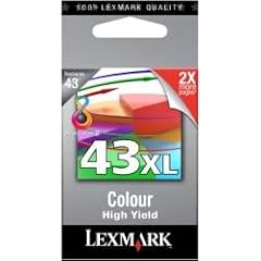Lexmark 18YX143E 43XL Tintenpatrone dreifarbig hohe Kapazit�t 500 Seiten