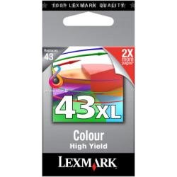 Lexmark No 43XL Ink Cartridge Colour High Yield