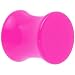 0 Gauge Hot Pink Acrylic Saddle Plug
