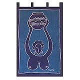 Batik wall hanging, 'Priestess'