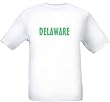 DELAWARE - GREEN LETTERING - State-series - White T-shirt