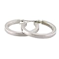 14K White Gold Hoop Earrings