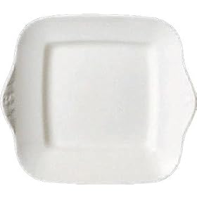 WEDGWOOD WHITE SQ CAKE/DESS SERV 10"