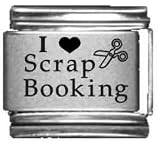 Clearly Charming I Heart Scrap Booking Laser Italian Charm