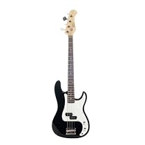Barcelona 43" Black Electric Bass Guitar with Accessories