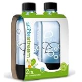 Sodastream 1l Carbonating Bottles- Black (Twin Pack)