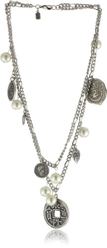 Tat2 Designs Coin 2 Tier Antique Silver Coin Necklace