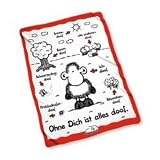 Eigenschaften sheepworld / sheepworld Decke Ohne Dich ist alles doof Fleecedecke Wohndecke NEU
