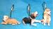 DOG bathroom decor SHOWER Curtain HOOKS hangers rings