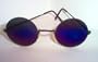 John Lennon - Beatles - Groovy Hippy Deep Blue Black Frame Sunglasses