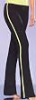 Striped Cotton Spandex Boot Pant