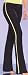 Striped Cotton Spandex Boot Pant