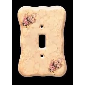 Switchplates Marble Porcelain, Roseland Single Toggle or Dimmer switchplate by Renovator's Supply