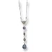 Ladies Multi Colored Semi Precious Diamond Pave Necklace
