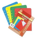 Day-Timer(R) Organizer Accessories For Desk Organizers, 5 1/2in. x 8 1/2in., Colorlife Slash Pockets, Assorted Colors, Pack Of 4
