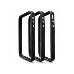 Bumper Case for Apple iPhone4 - Bumper with chrome buttons for volume and power - Black by 