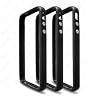Bumper Case for Apple iPhone4 - Bumper with chrome buttons for volume and power - Black