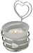 Silver Candle Holder - Place Card Holder with Heart, 1