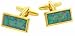 Unusual cufflinks with opal mosiac triplet with presentation box