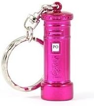 Metal Pink Post Box Souvenir Keyring