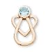 The Perfect 14K Yellow Gold With Me Always March Birthstone Angel Pin - 12X7MM