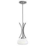 315NcNaW8CL. SL160  Pritzker   1 Light Mini Pendant Lighting Fixture   Antique Pewter   Snow White Glass   B6648